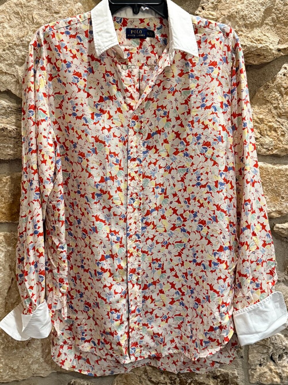 Woman’s Polo Ralph Lauren Vibrant Floral Silk Collared Button Down Shirt 12